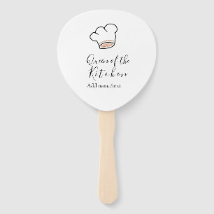 Abanico Reina de la cocina chef cocinando añadir nombre co