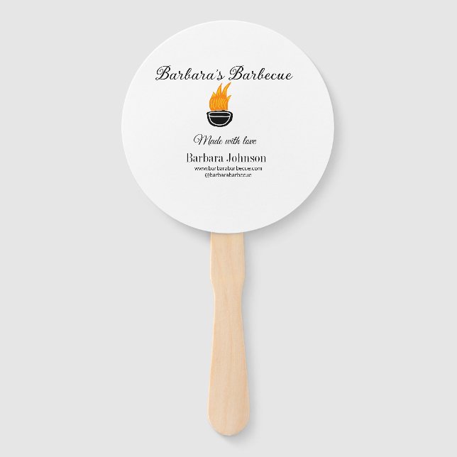 Abanico Restaurante barbacoa cocina página web de medios s (Anverso)