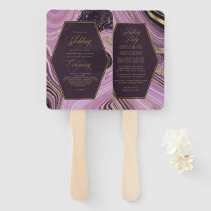 Abanico Resumen de la ceremonia de Boda agate Mauve ID827