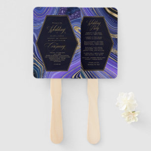 Abanico Resumen de la Ceremonia de Boda Agate Midnight ID8