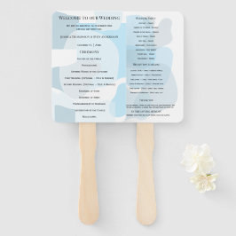 Abanico Resumen moderno Boda artístico Minimalista azul