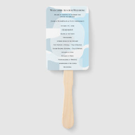 Abanico Resumen moderno Boda artístico Minimalista azul