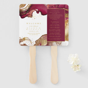Abanico Resumen Programa de bodas esparkling Wine Red ID10