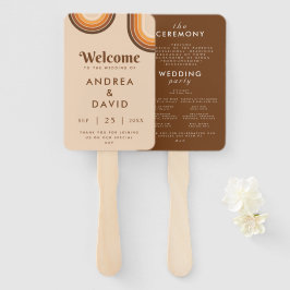 Abanico Retro Setenties Arcoiris y Boda de tipografía de l