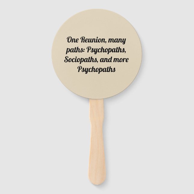 Abanico Reunión familiar de muchos Personalizados de rutas (Anverso)