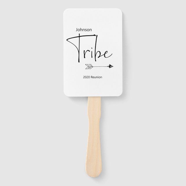 Abanico Reunión familiar, familia de la tribu (Anverso)