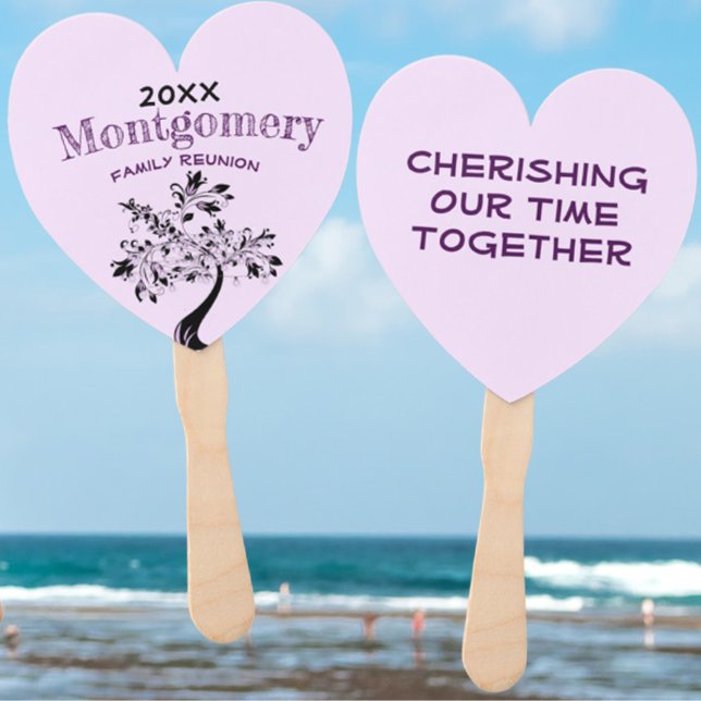 Abanico Reunión Familiar Moderno Árbol Floral Colorido Púr (Subido por el creador)