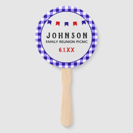 Abanico Reunión picnic de verano con manteles de cuadros a