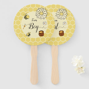 Abanico Revelación de género en Baby Shower de Abeja Linda