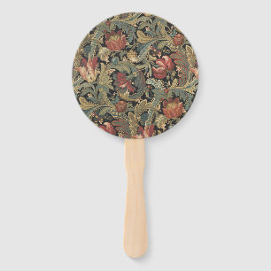 Abanico Rich Floral Tapestry Brocade Antiguo Clásico