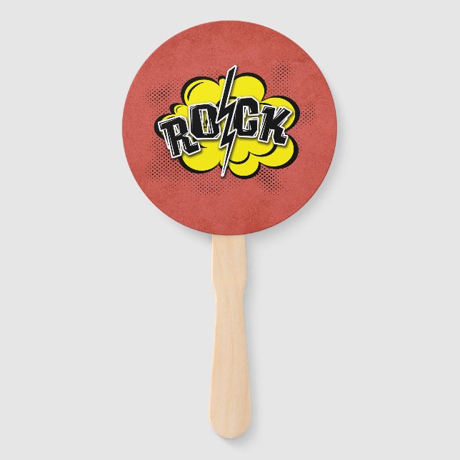 Abanico Rock de estilo cómico (Anverso)