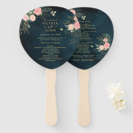 Abanico Romance rosado rugoso Rosa floral