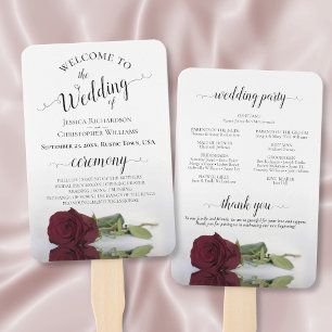 Abanico Romántico programa de matrimonio elegante para Ros