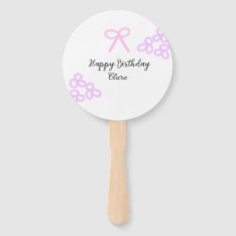 Abanico Ropa rosa morado floral pastel feliz cumpleaños