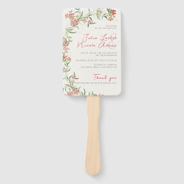 Abanico Rosa Flor Silvestre Primavera Guirnalda Boda