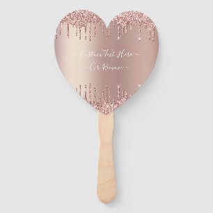 Abanico Rosa Oro Purpurina Rubor Perforaciones de espuma P