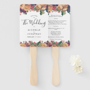 Abanico Rosas de la antigüedad Vintage Boho Boda