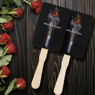 Abanico Rosas de la espada del dragón rojo