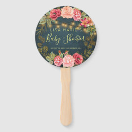 Abanico Rosas de moda floral bebé ducha bienvenida favor