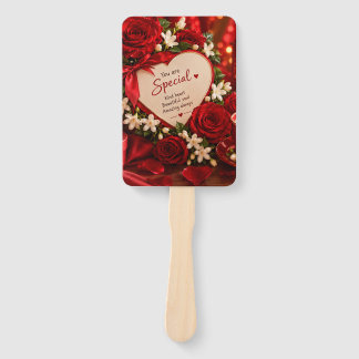 Abanico Rosas Rojas Románticas & Jazmín Eres Especial Cora