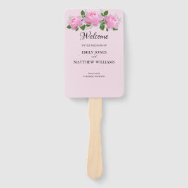 Abanico Rosas rosadas aromáticas, programa de bodas
