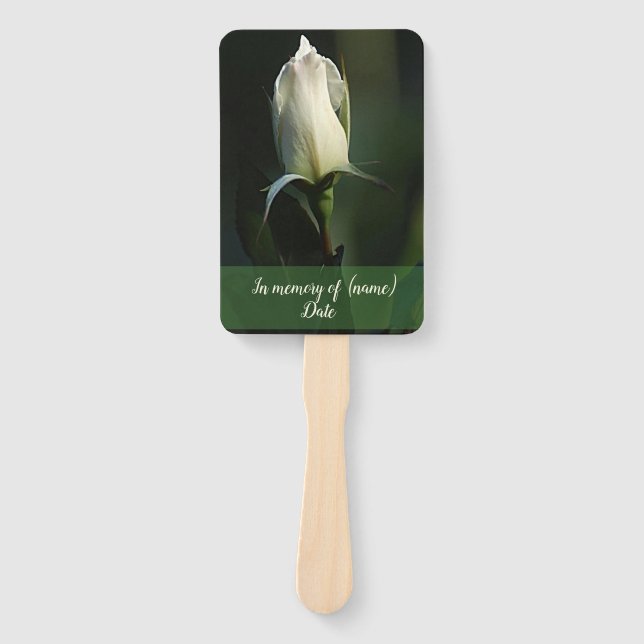 Abanico Rosebud blanco (Anverso)