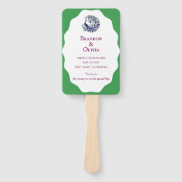 Abanico Royal Blue Peacock Wedding Program Set of Fans