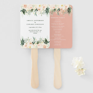 Abanico Rubor, boda floral de melocotón + follaje