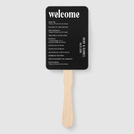 Abanico Ruby Black Modern Boda