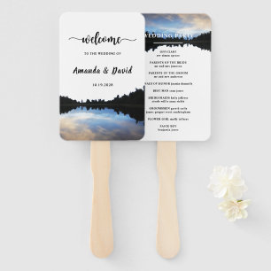 Abanico ©Rustic Lake Reflections Lakeside Boda Hand Fan