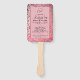 Abanico RUSTIC PINK - Ventilador del programa de bodas