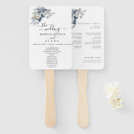 Abanico rustic watercolor illustration of a floral