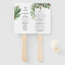 Abanico Rustic Winter Berry Pine Greenery Wedding