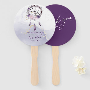 Abanico Rústico Deep Purple Floral Dream Catcher