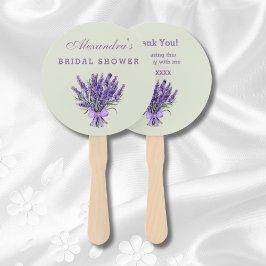 Abanico Sage Green Bow Floral Lavanda Bridal Shower