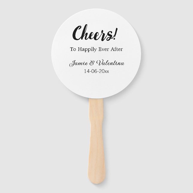 Abanico Saludos a felices para siempre después de añadir f (Anverso)