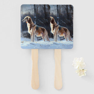 Abanico Saluki Let It Snow Navidades