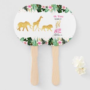 Abanico Salvaje Un Fiesta Hand Fan Jungle Animals Party Fa