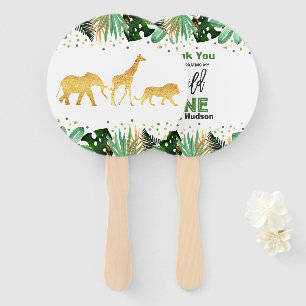 Abanico Salvaje Un Fiesta Hand Fan Jungle Animals Party Fa