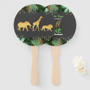 Abanico Salvaje Un Fiesta Hand Fan Jungle Animals Party Fa