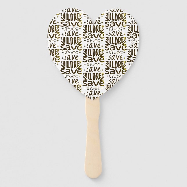 Abanico Salven niños, salven vidas (Anverso)