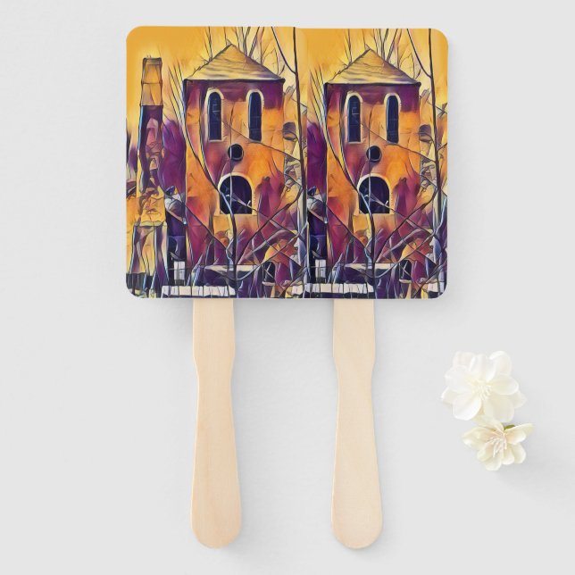 ABANICO SCARY SPOOKY DIVERSIÓN (Anverso y reverso)