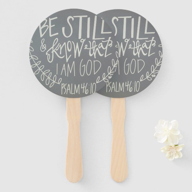 Abanico Sé que soy fan de Dios (Anverso y reverso)