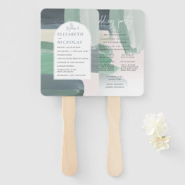 Abanico Seaside Ocean Glass | Programa de Boda