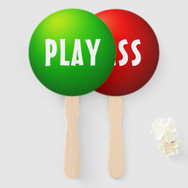 Abanico Señal de paleta de decisión de juego de pase
