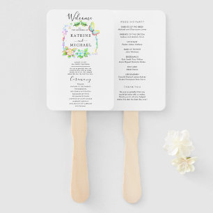 Abanico Sencillamente Elegante Typografía Programa de Boda