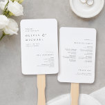 Abanico Sencillamente Elegante Typografía Programa de Matr<br><div class="desc">Elegante diseño de tipografía minimalista en blanco y negro con escritura elegante y fuente serif intemporal,  simple y limpio. Grandes programas de bodas para bodas minimalistas,  bodas modernos y bodas clásicos. Vea todas las piezas coincidentes de la colección.</div>