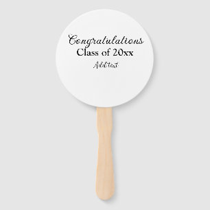 Abanico Sencillas felicitaciones por graduación mínima aña