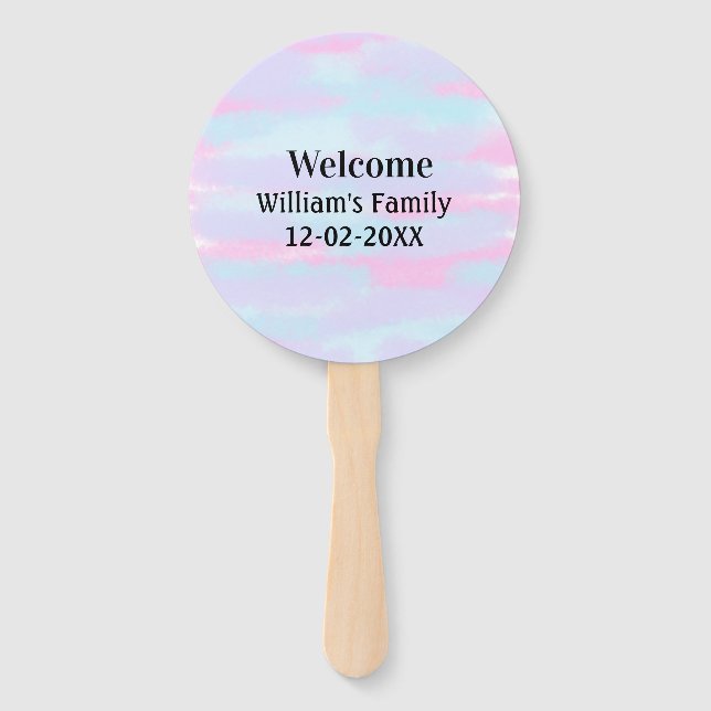 Abanico sencillo minimo logotipo de monograma bienvenida p (Anverso)