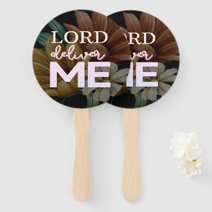 Abanico Señor, Líbrame Cita Floral Cristiana de Fe